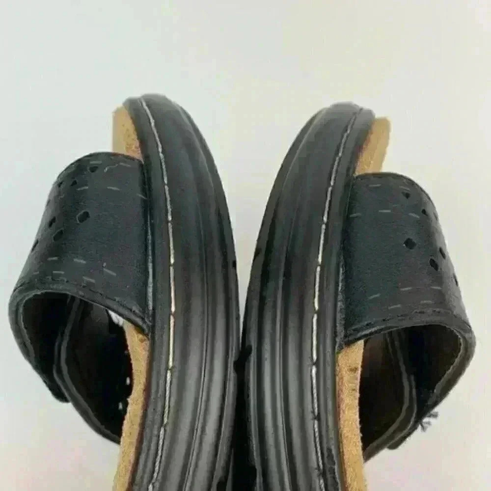 Pierre Dumas sandals size 10 black sticky strap - Picture 5 of 8